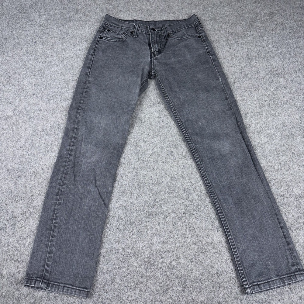 Levi's 511 Slim Fit Jeans Mens 29x30 (Fits 27x27) Gray Denim Stretch Dark Wash